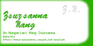 zsuzsanna mang business card